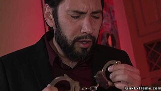 Police officer rams bound redhead babe's big ass anally