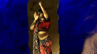 Bold exotic indian princess shakes her curves in seductive dance