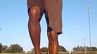 Skinny Athletic Brunette Dorm Roommate Tastes Daddy's Cock Workout Style