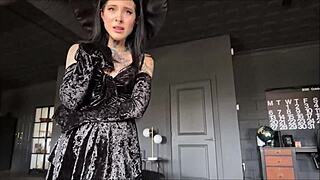 at the halloween party freaky goth stepsis gets pounded doggystyle by alex adams in family therapy