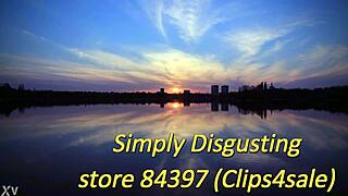 bbw's disgusting fruit juice fetish