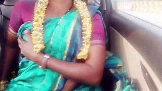 Indian Housewife Dirties Talks Car Sex with Husband's Father on Long Drive