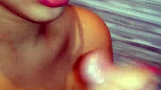 The neighbor catches sexy Colombian babe masturbating and sadistically cums in her mouth