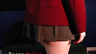 British 18 Year Old College Emo Goth Student Gets Spanked Rough in Detention