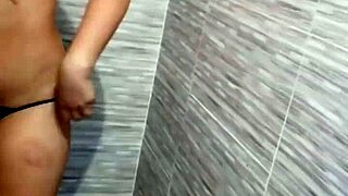 The neighbor catches sexy Colombian babe masturbating and sadistically cums in her mouth