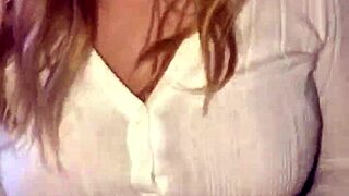lipstick blowjob handjob from lactating teen leads to rough cum pov