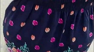 Hey check this street whore's upskirt flashing her fat pussy quick