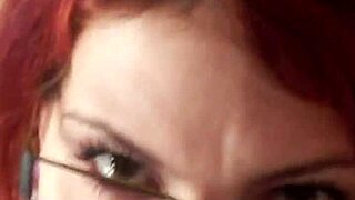 glassed-up karla rose kneels pov sucking my wrapped cock hungrily