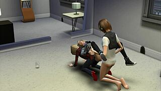 Cuckold Licks Old Pussy in Sims 4 Cuck Scene