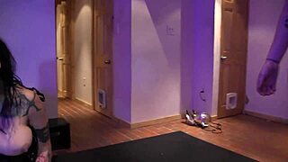 bella vendetta surrenders heart and body to bettie bondage's lesbian sex swing grip