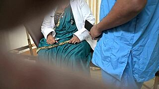 doctor sneaks flirty fun with tempting nurse