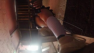 Professor sneaks upskirts on those plumber-electrician girls' fat asses 🍑📸 hidden cam fun