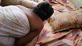 Black indian mature housewife rims her husband's asshole deep then sucks his cock before he fucks her big pussy lips nice and hard