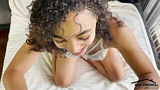 petite baddie gulps huge bbc then gets pussy stretched wide