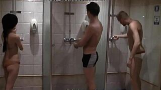 skinny brunette sucks cock at wild stag party scene three