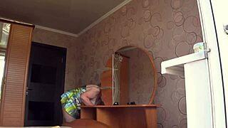 neighbor spies on chubby milf pawg through window shaking big ass