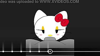 hello kitty babe's big ass and tits bounce on monster cock