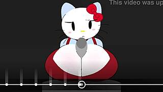 hello kitty babe's big ass and tits bounce on monster cock