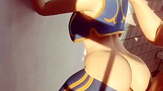 fortnite chun li sneaks bathroom sex, squirting anal with cheating wife 🎮🚿💦