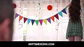 Teen siblings freeuse birthday fuck with blowjob and pussy