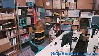 Real teen thief caught sucking balls fucked hardcore by burglar high def