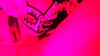 masked redhead amateur spreads sucks big cock in red light homemade