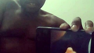 testing new phone while orgasming to hot ebony solo videos