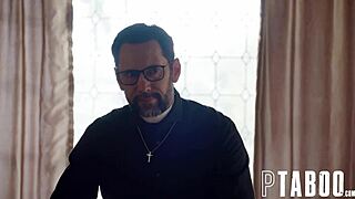 Belle Penelope Kay Confesses Dirty Desires to Priest Tommy Pistol in Steamy Taboo Encounter
