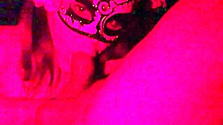 masked redhead amateur spreads sucks big cock in red light homemade