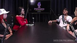 Curvy Latina Swingers Tease in Lingerie Before Outdoor Group Toy Domination