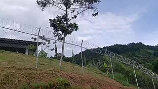 ALEXACHRIS20 Outdoor Forest Fuck with Friend Cumshot on Leg