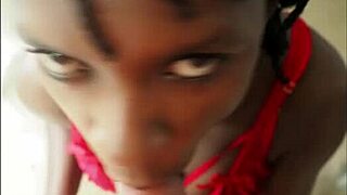 flower tu daddy's ebony cougar pussy filled dripping cum cowgirl interracial homemade