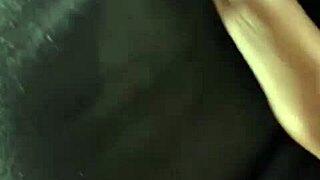 Boldly fingering wet pink pussy through sexy dress