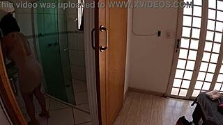 Shirley Azevedo's first porn arrival mom showers in mansion