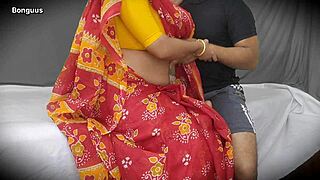 Neighbor pounds hot Indian housewife's juicy hairy pussy hard