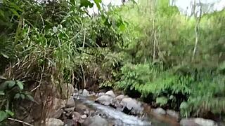 ALEXACHRIS20 Outdoor Forest Fuck with Friend Cumshot on Leg