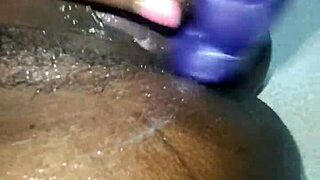 ever wonder how smooth this black whore's anal play gets?