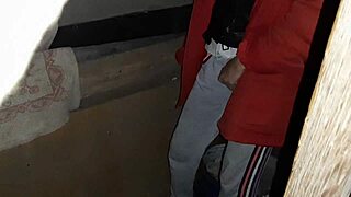 i spied step-aunt's solo play and watched her reach the peak quietly