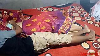 indian bengali wife in red saree gets fucked hard