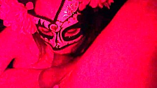 masked redhead amateur spreads sucks big cock in red light homemade