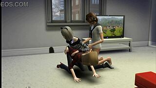 Cuckold Licks Old Pussy in Sims 4 Cuck Scene
