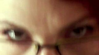 glassed-up karla rose kneels pov sucking my wrapped cock hungrily