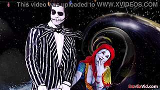 joanna angel's sexy redhead deepthroat in nightmare before christmas parody blowjob