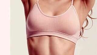 Sweet lingerie models pose in panties underwear barefoot cute pros