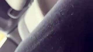 Boldly fingering wet pink pussy through sexy dress