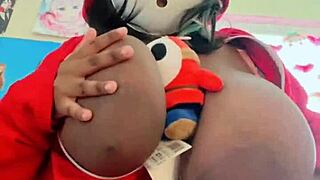 imagine if shyguy had big massive natural boobs huge nipples chubby cosplay oiled sucking self