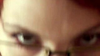 glassed-up karla rose kneels pov sucking my wrapped cock hungrily