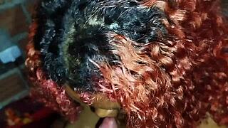 Her massive ebony ass and monster cock crave bedtime interracial pounding