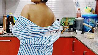 step sister sneaks brother into kitchen for desi big cock pussy pounding