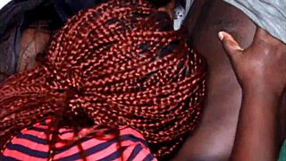 Farmer fucks ebony bodybuilder bareback in forest rain no fear